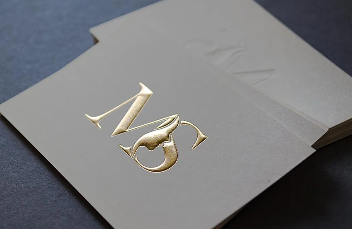 3D stamping foil business cards