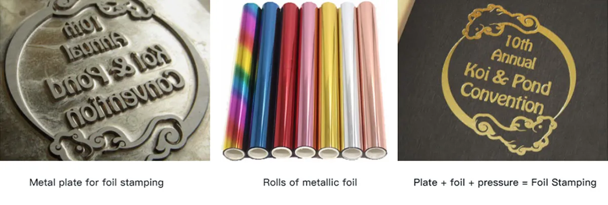 matal plate for foil stamping rolls of metallic foil